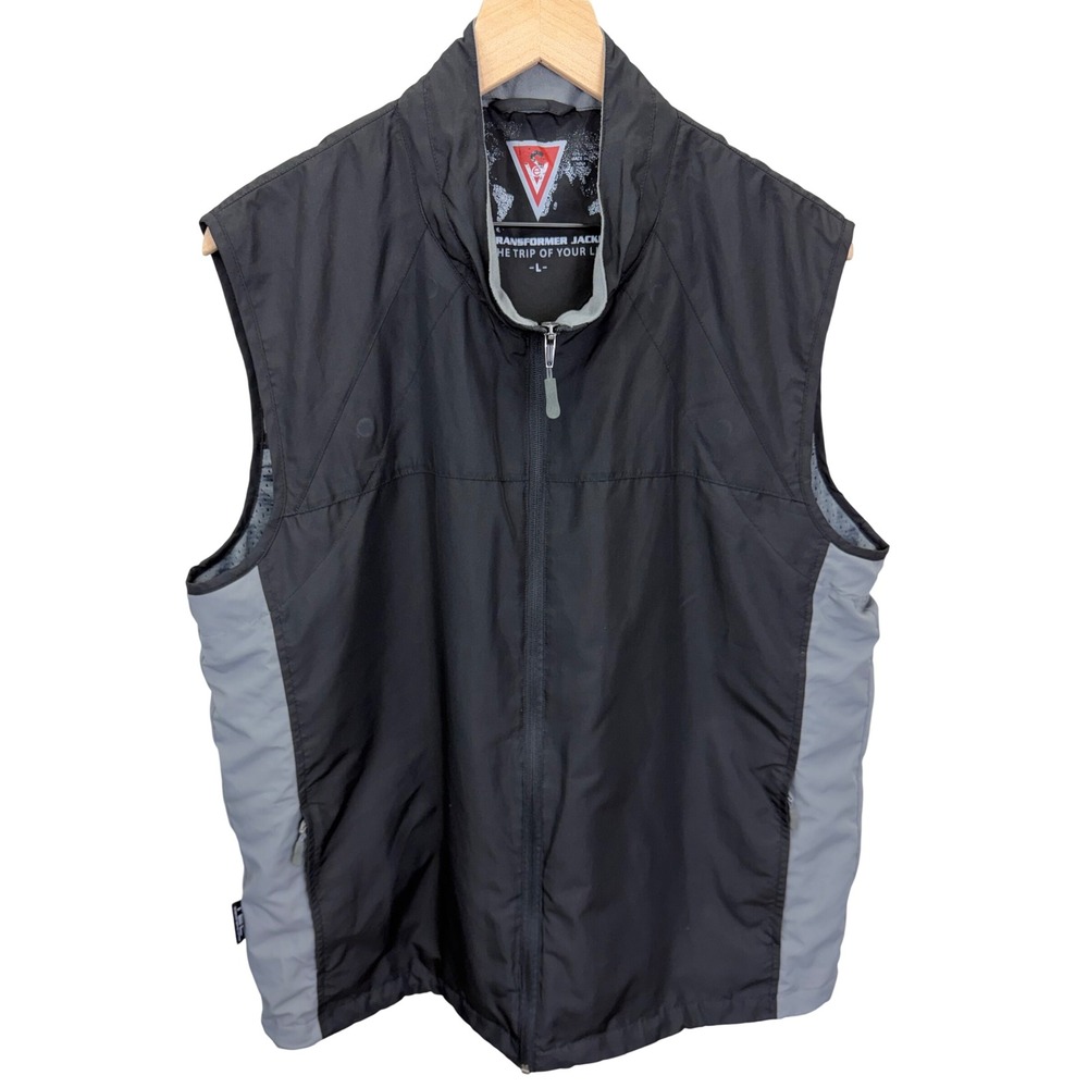 SCOTTeVEST Transformer Vest Mens Size L Black Utility Travel 20 Pocket TEC